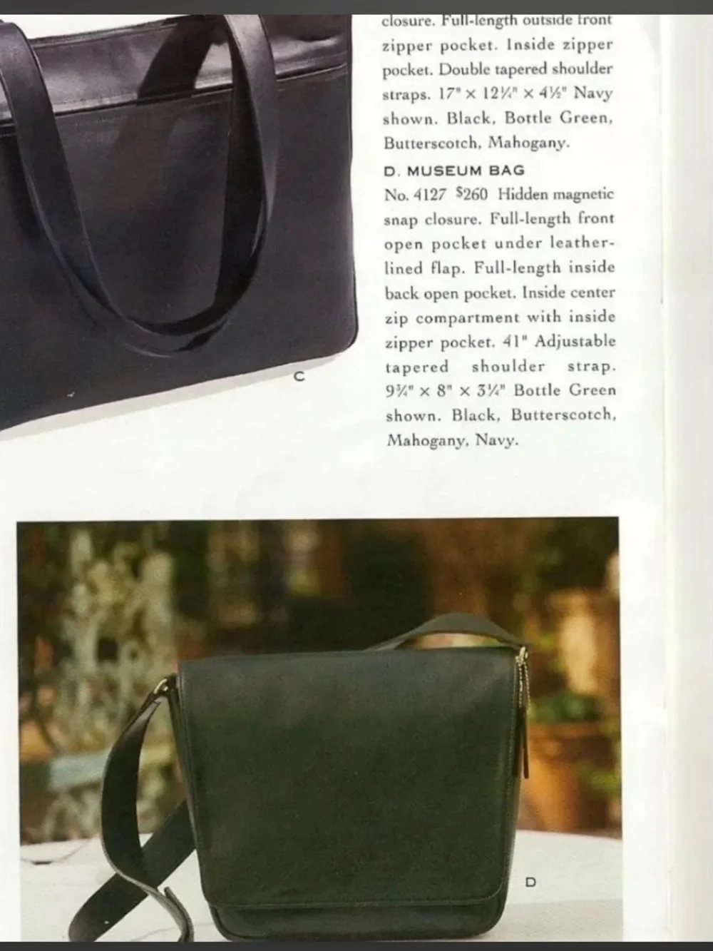 Vintage Coach Museum bag.